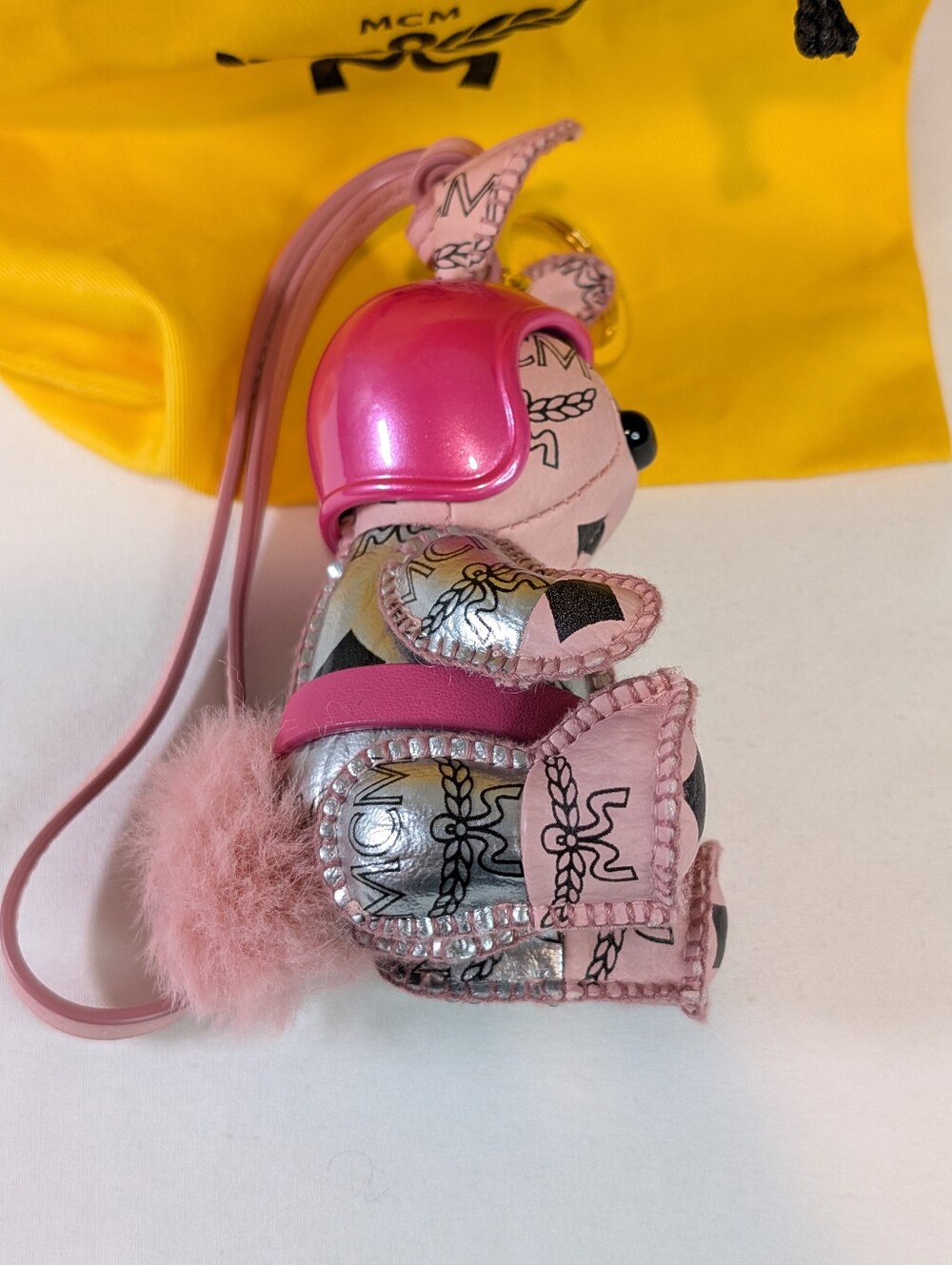 MCM Aren Space Rabbit Charm In Visetos - Picture 5 of 8